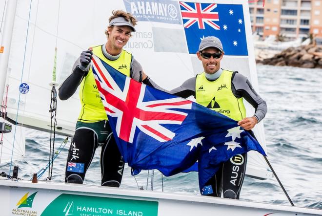 Belcher and Ryan - Sailing World Cup Hyères ©  Jesus Renedo / Sailing Energy http://www.sailingenergy.com/